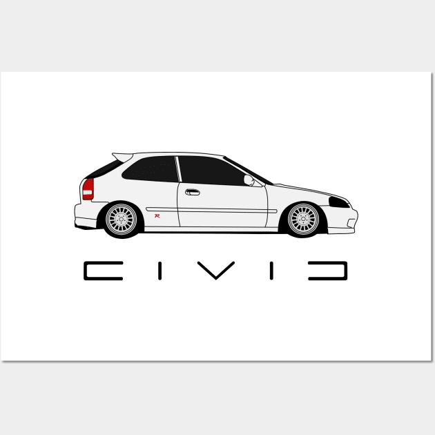 Honda Civic EK9 Wall Art by T's & T's